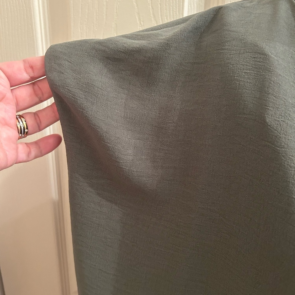 Zara Army Green Wrap Blouse, Size XL - Picture 4 of 7